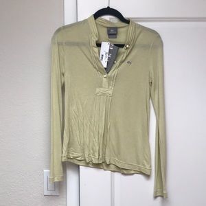 Lacoste long sleeve top light green soft material